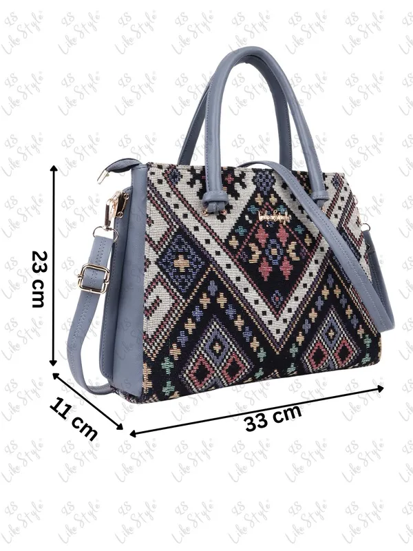 Grey_Jute_&_PU_Leather_Closure_Zip_Shoulder_Bag_(_33_*_23_*_11_Cm)