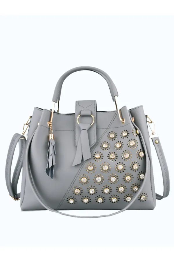Grey_PU_Leather_Closure_Flap_&_Zip_Shoulder_Bag_(_29_*_23_*_9_Cm)