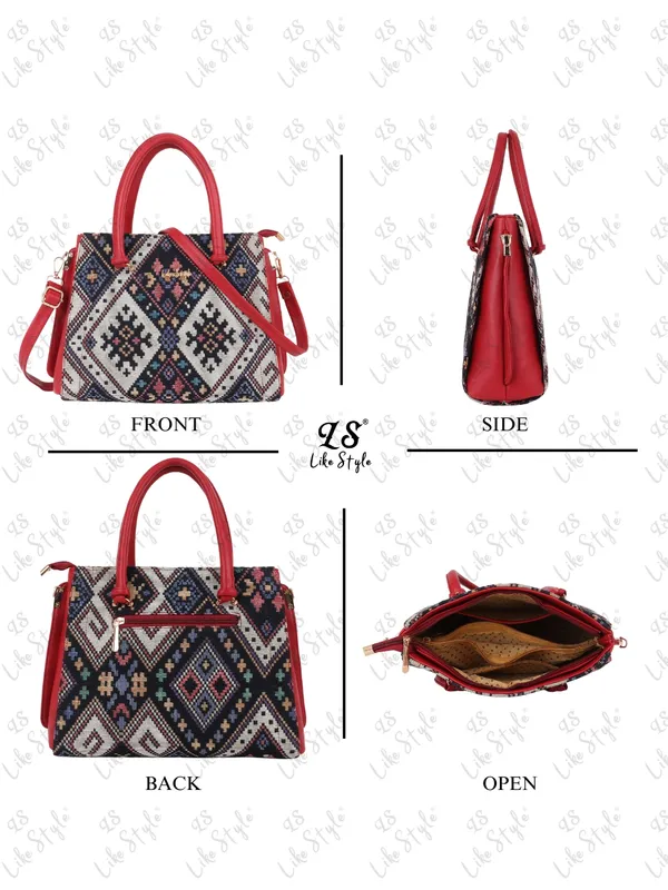Maroon_Jute_&_PU_Leather_Closure_Zip_Shoulder_Bag_(_33_*_23_*_11_Cm)