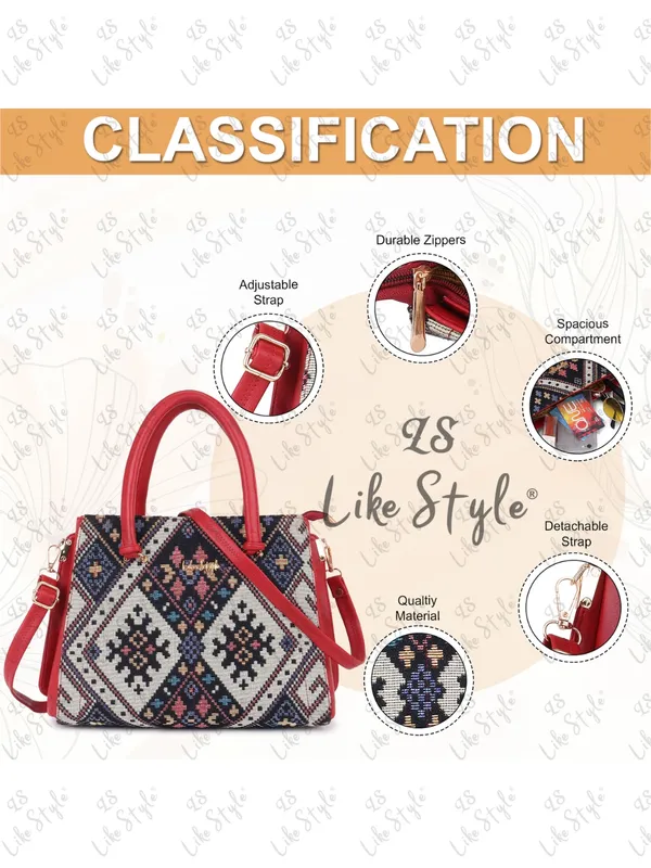 Maroon_Jute_&_PU_Leather_Closure_Zip_Shoulder_Bag_(_33_*_23_*_11_Cm)