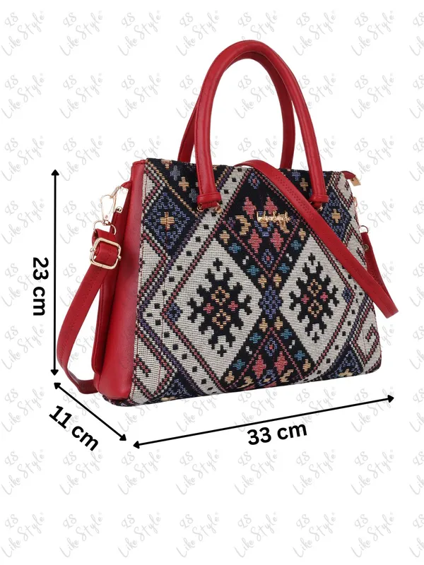 Maroon_Jute_&_PU_Leather_Closure_Zip_Shoulder_Bag_(_33_*_23_*_11_Cm)