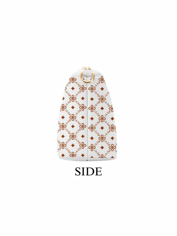 White_PU_Leather_Closure_Zip_Sling_Bag_For_Women_(_25_*_20_*_5_Cm)