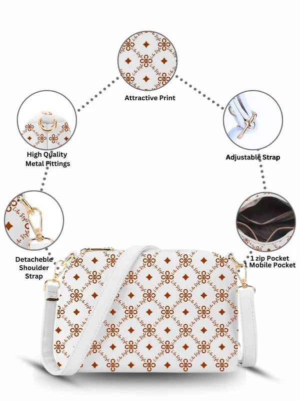 White_PU_Leather_Closure_Zip_Sling_Bag_For_Women_(_25_*_20_*_5_Cm)