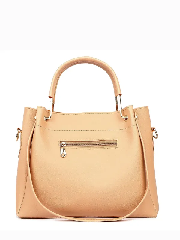 Beige_PU_Leather_Closure_Zip_Shoulder_Bag_Set_Of_3_(_29_*_23_*_9_Cm)
