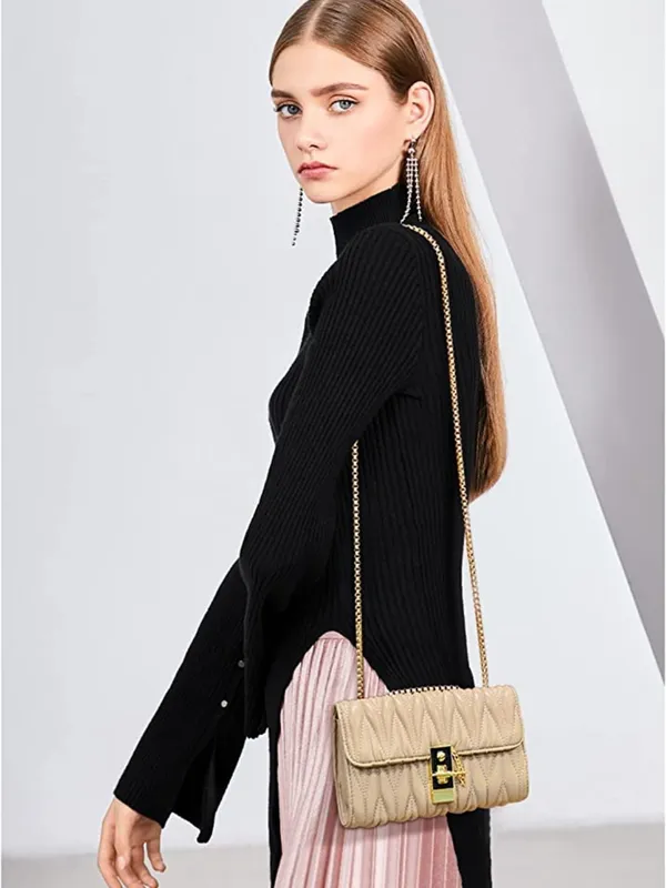 Beige_PU_Leather_Closure_Flap_Sling_Bag_(_24_*_17_*_8_Cm)