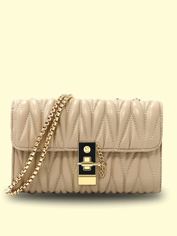 Beige_PU_Leather_Closure_Flap_Sling_Bag_(_24_*_17_*_8_Cm)