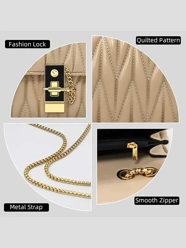 Beige_PU_Leather_Closure_Flap_Sling_Bag_(_24_*_17_*_8_Cm)