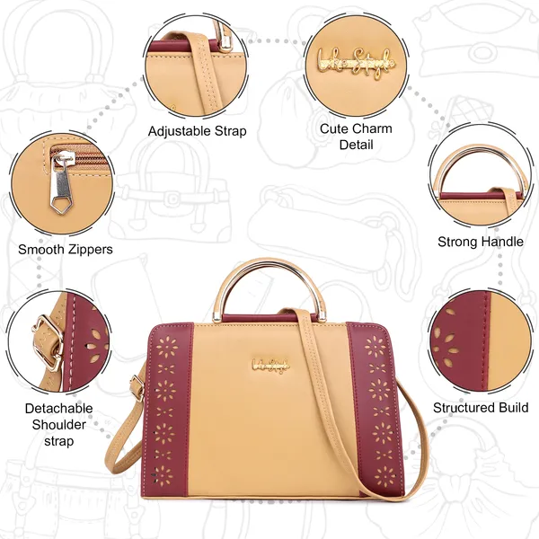 Beige_PU_Leather_Closure_Zip_Handbag_For_Women_(_30_*_20_*_10_Cm)