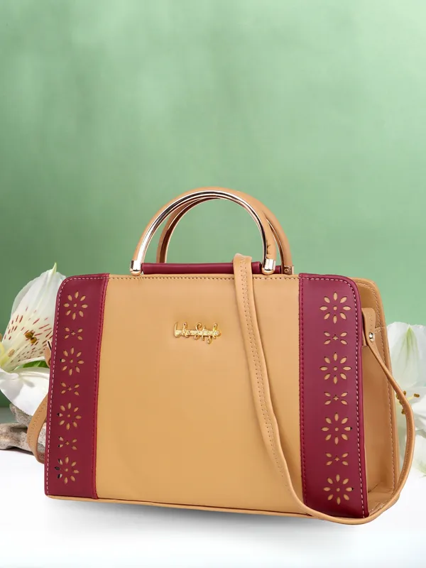 Beige_PU_Leather_Closure_Zip_Handbag_For_Women_(_30_*_20_*_10_Cm)