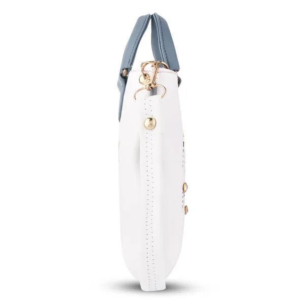 White_PU_Leather_Closure_Zip_Sling_Bag_For_Women_(_28_*_18_*_4_Cm)