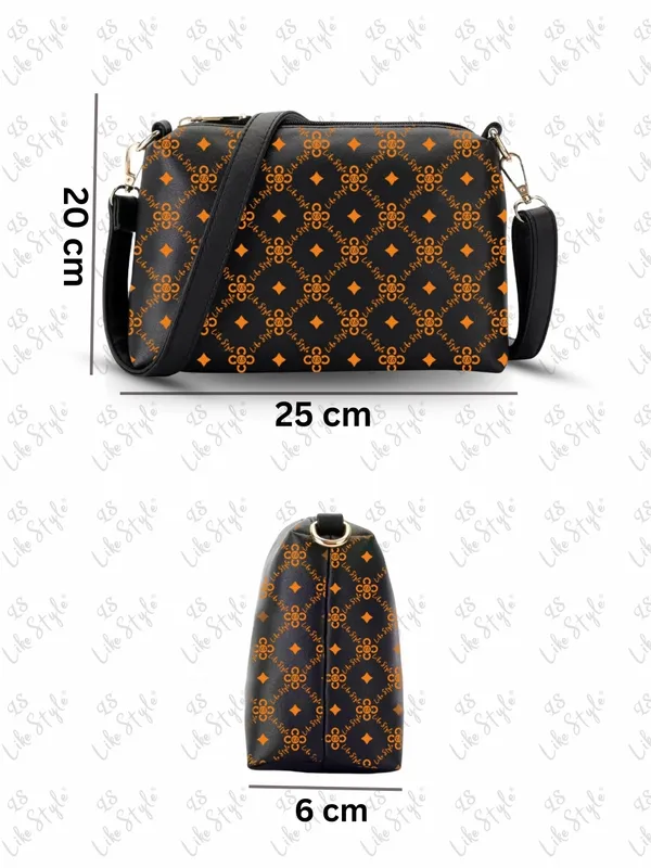 Black_PU_Leather_Closure_Zip_Sling_Bag_For_Women_(_25_*_20_*_5_Cm)