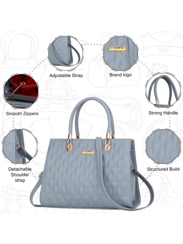 Grey_PU_Leather_Closure_Zip_Handbag_For_Women_(_30_*_23_*_14_Cm)