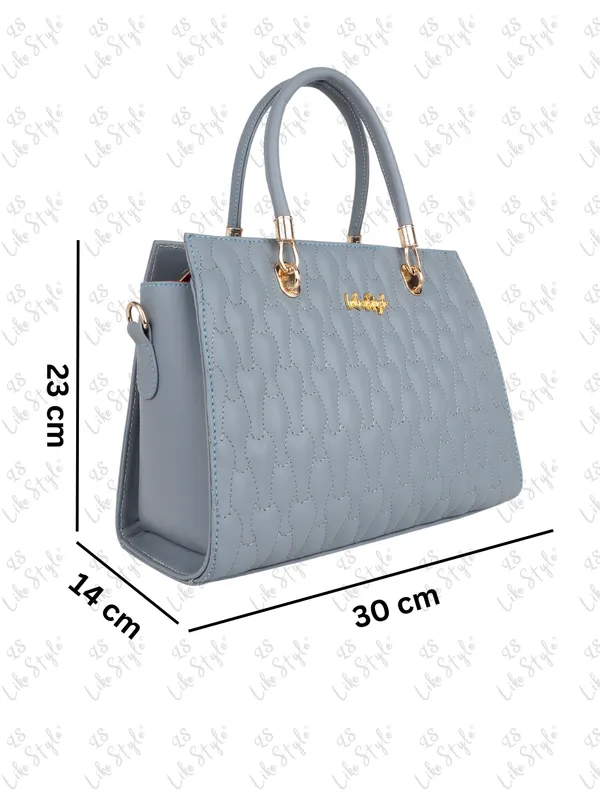 Grey_PU_Leather_Closure_Zip_Handbag_For_Women_(_30_*_23_*_14_Cm)