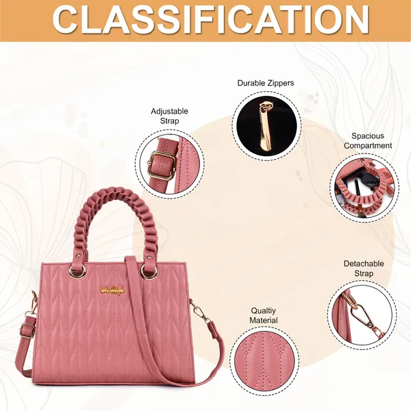 Pink_PU_Leather_Closure_Zip_Handbag_For_Women_(_30_*_23_*_14_Cm)