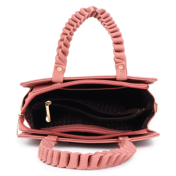 Pink_PU_Leather_Closure_Zip_Handbag_For_Women_(_30_*_23_*_14_Cm)