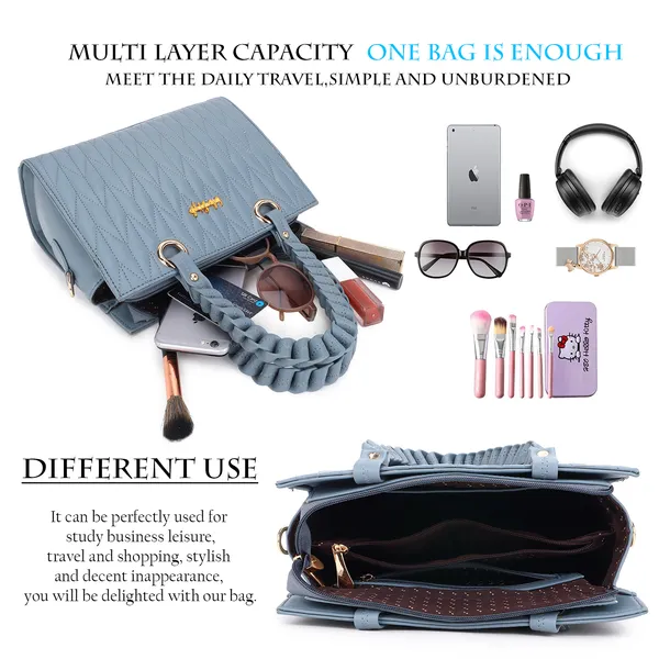 Grey_PU_Leather_Closure_Zip_Handbag_For_Women_(_30_*_23_*_14_Cm)
