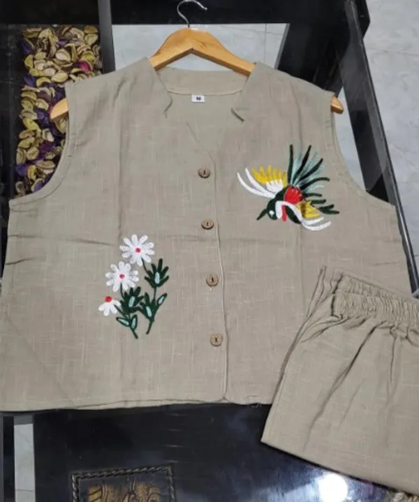 Beige_Premium_Cotton_Slub_Cord_Set