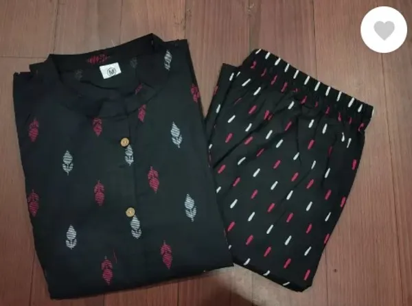 Black_Cotton_A-line_Casual_Coord_Set