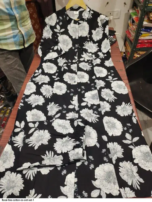 Black__Floral_fine_Cotton_Cord_Set