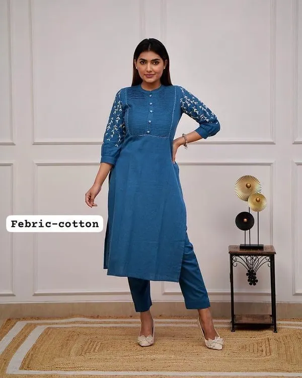 Blue_embroidered_Kurta_pant