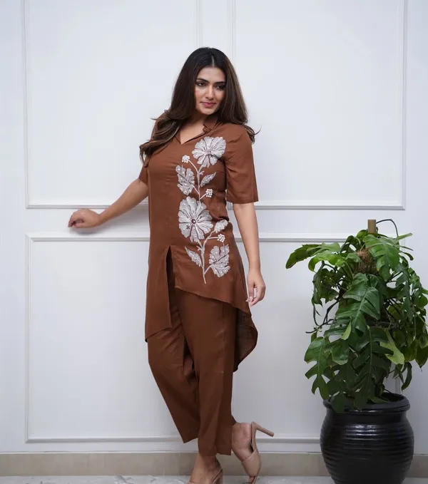 Elegant_Embroidered_Brown_Cotton_Cord_set