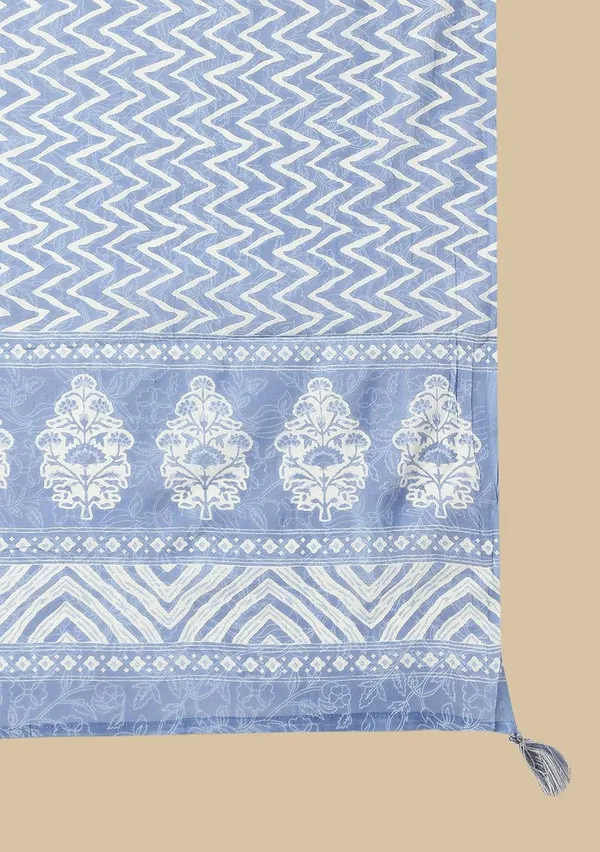 Floral_Printed_V-Neck_A-Line_Blue_Kurta_With_Salwar_&_Dupatta