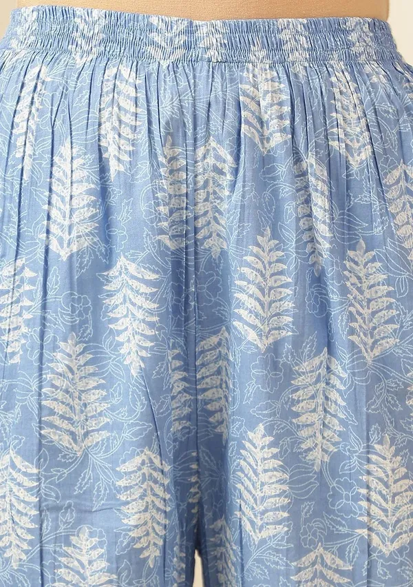 Floral_Printed_V-Neck_A-Line_Blue_Kurta_With_Salwar_&_Dupatta