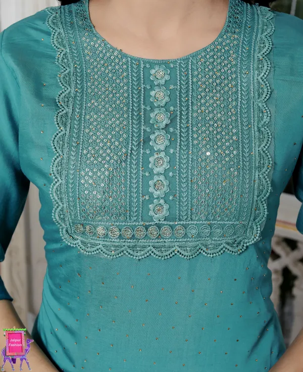 Rama_Green_Makhan_Malai_Roman_Silk_Embroidered_Kurta_Set_For_Women