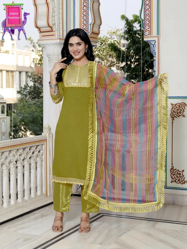 Neon_Makhan_Malai_Roman_Silk_Neon_Embroidered_Kurta_Set_For_Women
