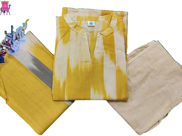 Yellow_South_Special_Cotton_Ethnic_Wear_Kurta_Set_For_Women