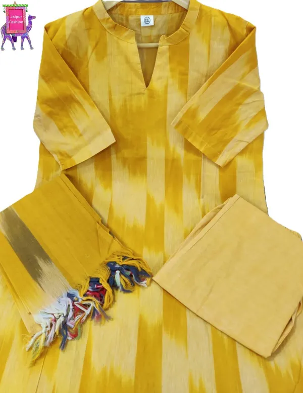 Yellow_South_Special_Cotton_Ethnic_Wear_Kurta_Set_For_Women
