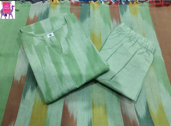 Pista_Green_South_Special_Cotton_Ethnic_Wear_Kurta_Set_For_Women