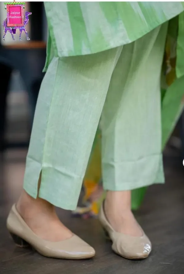 Pista_Green_South_Special_Cotton_Ethnic_Wear_Kurta_Set_For_Women