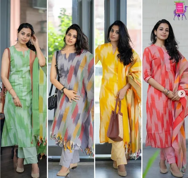 Grey_South_Special_Cotton_Ethnic_Wear_Kurta_Set_For_Women