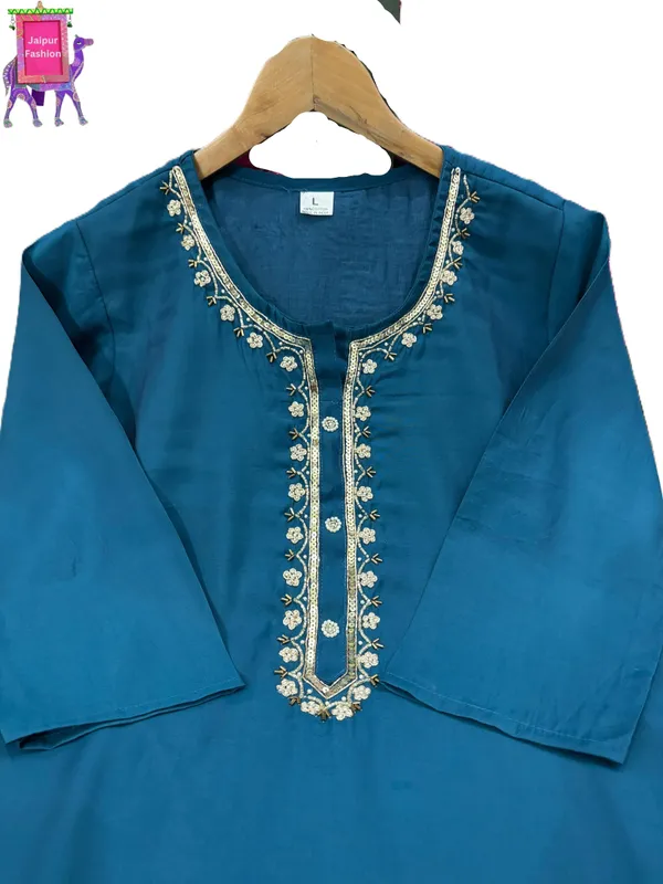 Roman_Silk_Embroidered_(Hand_Work)Blue_Kurta_Set_with_Lining_Silk_Digital_Print_Dupatta