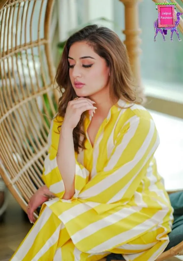 Yellow_Cotton_Printed_Beautiful_Striped_Co-Ord_Set_For_Women