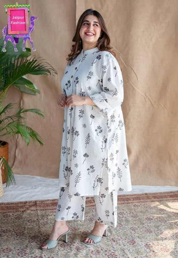 White_Cotton_Printed_Beautiful_Floral_Printed_Co-Ord_Set_For_Women