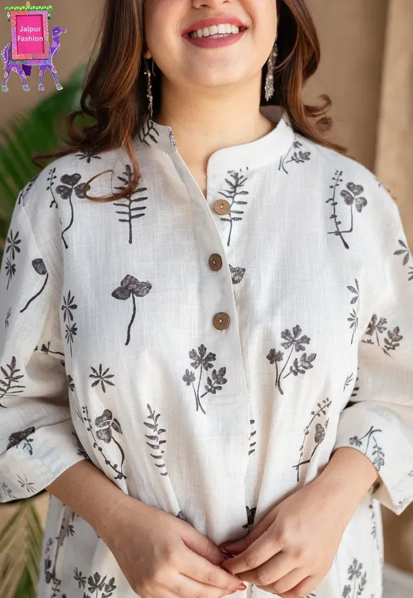 White_Cotton_Printed_Beautiful_Floral_Printed_Co-Ord_Set_For_Women