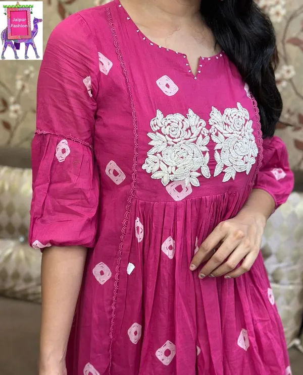Rani_Pink_Cotton_Embroidered_Work_A_Line_Co-Ord_Set_For_Women