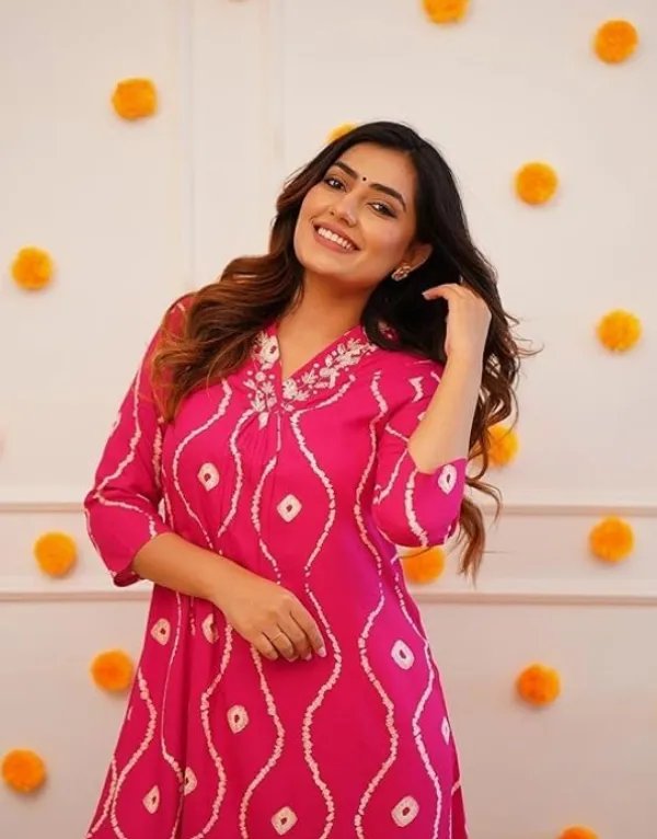 Pink_Abstract_Printed_V-Neck_Rayon_Embroidered_Sequenced_Co-Ord_Set_For_Women