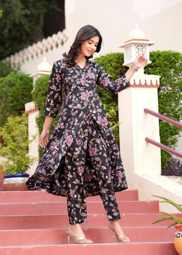 Jaipuri_Black_Floral_A-_line_Cord_set