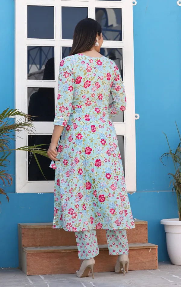 Jaipuri_Floral_Blue___Anarkali_3_piece_set