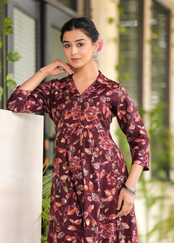 Jaipuri_Wine_Floral_A-_line_Cord_set