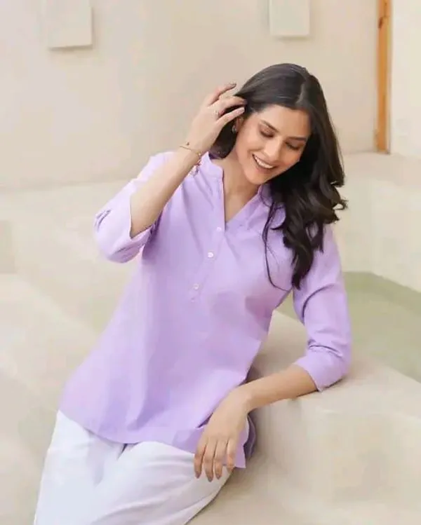 Lavender_color_short_kurta