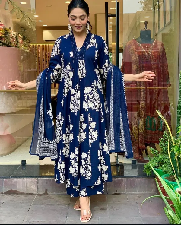 Navy_Blue_A-line_Kurta_Set