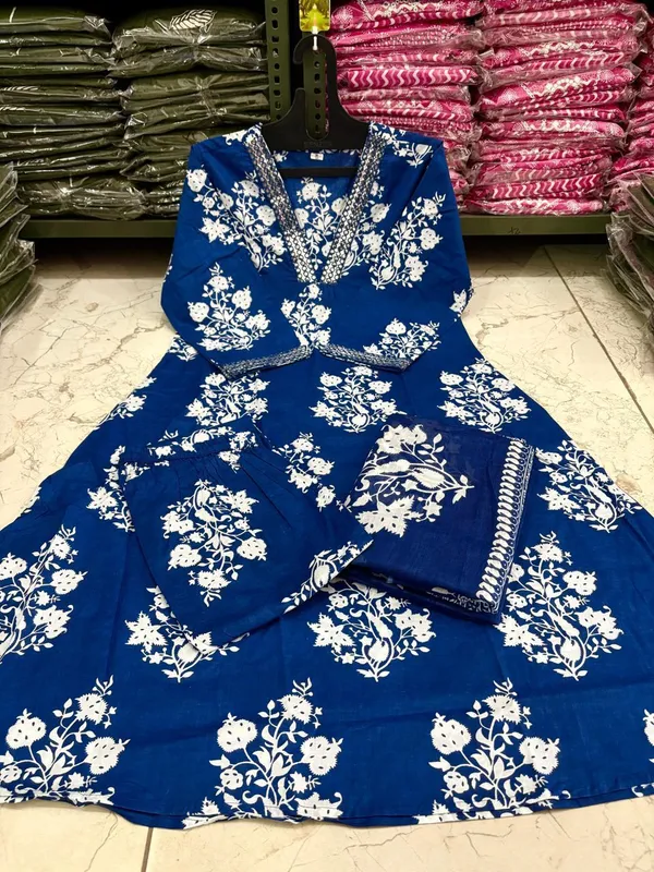 Navy_Blue_A-line_Kurta_Set