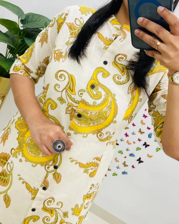 Princess_Cut_Yellow_Kurti_Set