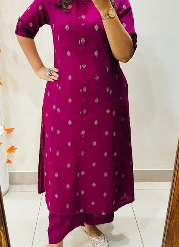 Purple_Butti_Soft_Cotton_Kurta_Set