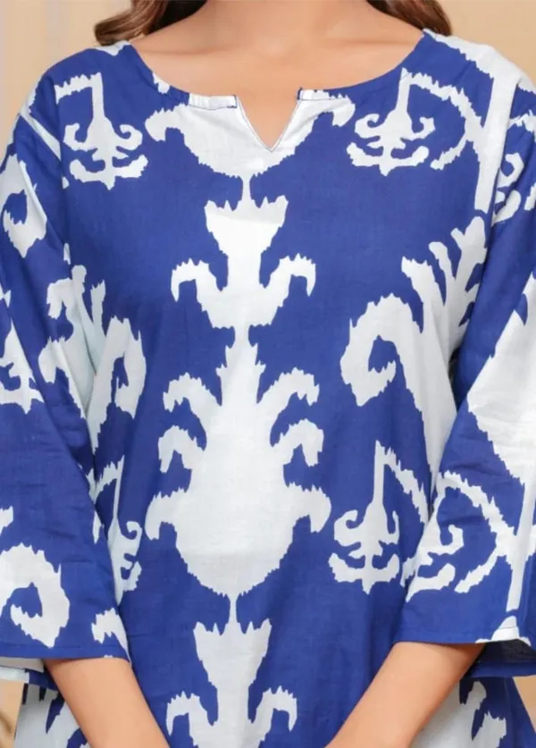 Women_Beautiful_Printed_Blue_Floral_Cotton_Cor-Ords_Set