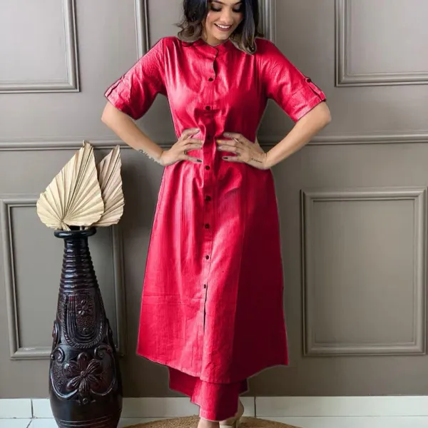 Women_Self_Design__Red_Cotton_A-line_Katha_kurta_and_plazo_Set